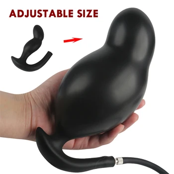 Go Out Double layer Inflated Super Big Anal Plug Dildo Pump Butt Plug Anal Dilator Prostate Massage Extender Dilatador Sex Toys 3