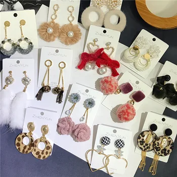 

30 Pairs/lot luxury fashion women crystal style earring lot top quality zircon women wedding earring wholesale 201102-75