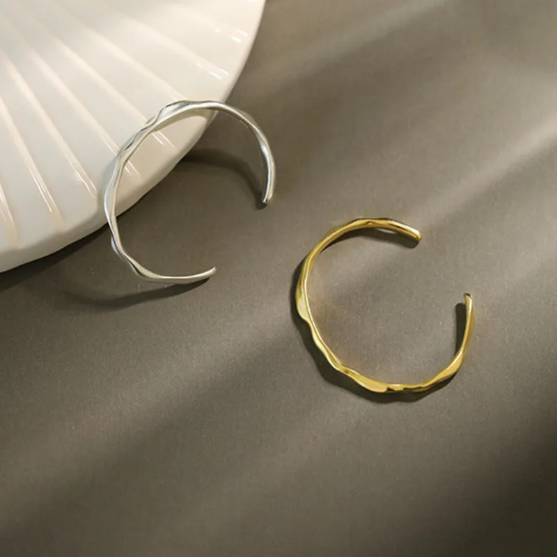 

925 Sterling Silver Bracelet Bangles For Women Simple Gold Bangle Bracelets Minimalist Fine Jewelry Bracelet Femme Arget 925