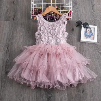 

Embroidery Lace Princess Dress for Kids Girls Cosplay Ball Gown Princess Dresses Bridesmaid Pageant Birthday Party Dress