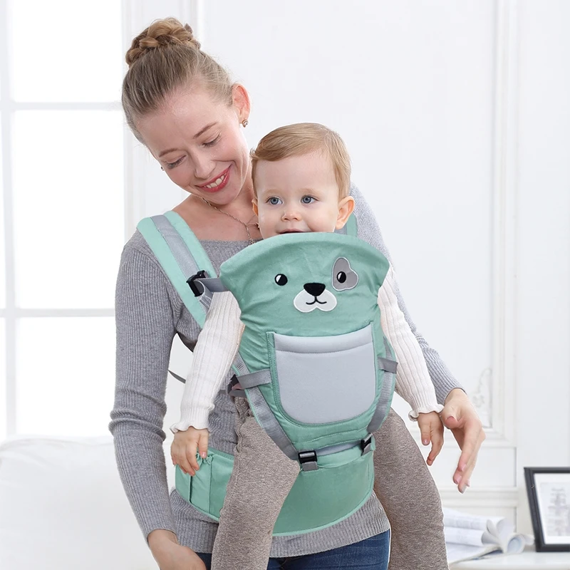 Multifunction 0-36 Months Baby Carrier with Storage Pocket 3 in 1 Adjustable Infant Carrier Sling Backpack Hipseat Waist Stool