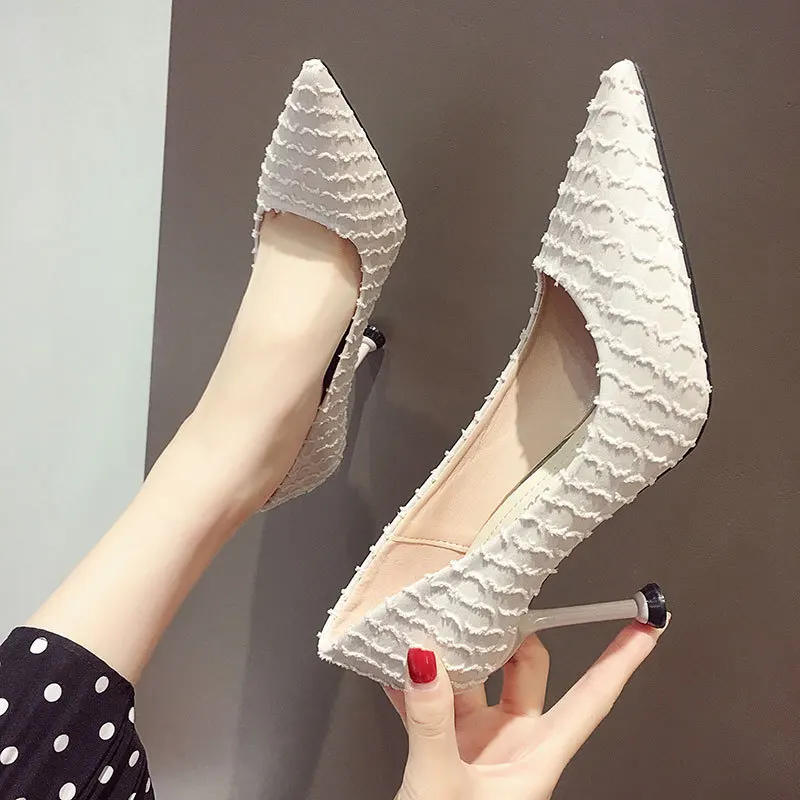 

Shoes Women's 2020 Business Pointed-Toe Online Celebrity Versatile Spring Winter New Style Thin Heeled Korean-style INS Fairy Ru