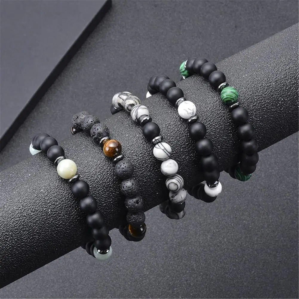 8mm Bracelets On Hand for Women Anti Anxiety Lava Rock Bracelet Chain For Men Relax Stressed Relaxing Friendship Bracelet 1