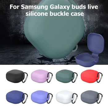 

New Silicon Cover Case For Samsung Galaxy Buds Live Solid Color Shockproof Cover On For Galaxy Buds Live Bluetooth Earphone Case