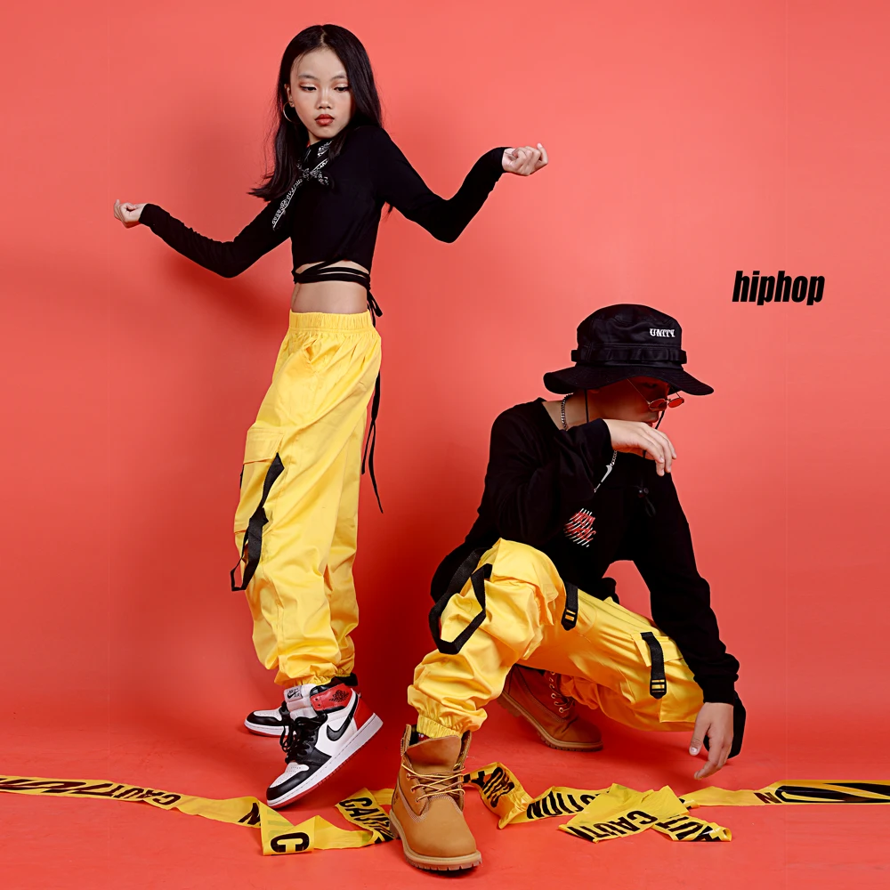 Comprar Nueva ropa de Hip Hop para niños disfraz de escenario ropa de calle para niños trajes de baile de Jazz ropa de actuación de baile de salón DQS3065