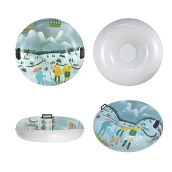 Inflatable Ski Circle Skiing Snow Tube Sleigh Tubing Cheesecake Winter Children Adult Ski Ring Skiing Floated Sled Entertainment