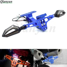 Универсальный CNC алюминиевый мотоцикл регулируемый угол номерной знак кронштейн для Triumph DAYTONA SPEEDMASTER Америка ракета тигр