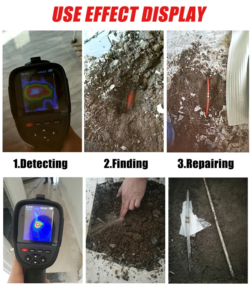 A-BF Infrared Thermometer Thermal Imager Digitaal RX-500 HT-18 IR Thermal Camera High Resolution Hot Water Heating Pipe Repair