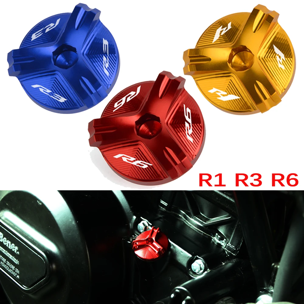 For YAMAHA YZF R1 R3 R6 YZFR1 1998-2020 YZFR3 2015-2021 YZFR6 YZFR6S 2006-2021 Motorcycle CNC Engine Oil Filler Cap Plug Cover | Автомобили