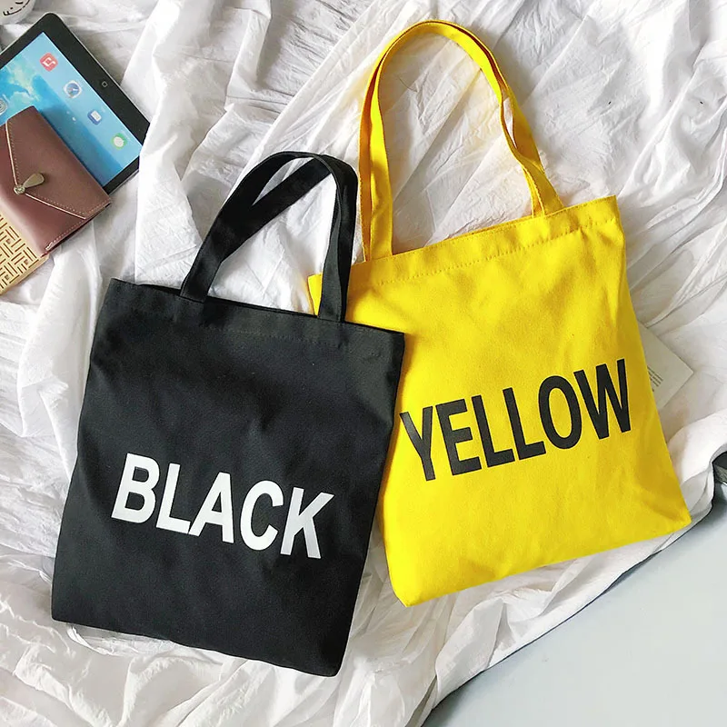 

New Style Japanese Korean Trend Harajuku Simple WOMEN'S Handbag Verticle Square Metal Pull-belt Canvas Handbag
