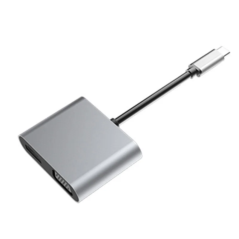 Для ноутбука аудио видео конвертер тип-c 4в1 USB порт к HDMI VGA кабели адаптера