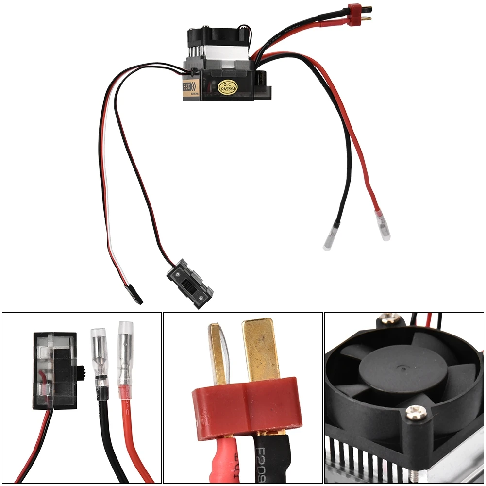 

Dropshipping High Voltage 320A ESC Waterproof Brushed ESC Electric Speed Controller ESC With Fan For RC Model