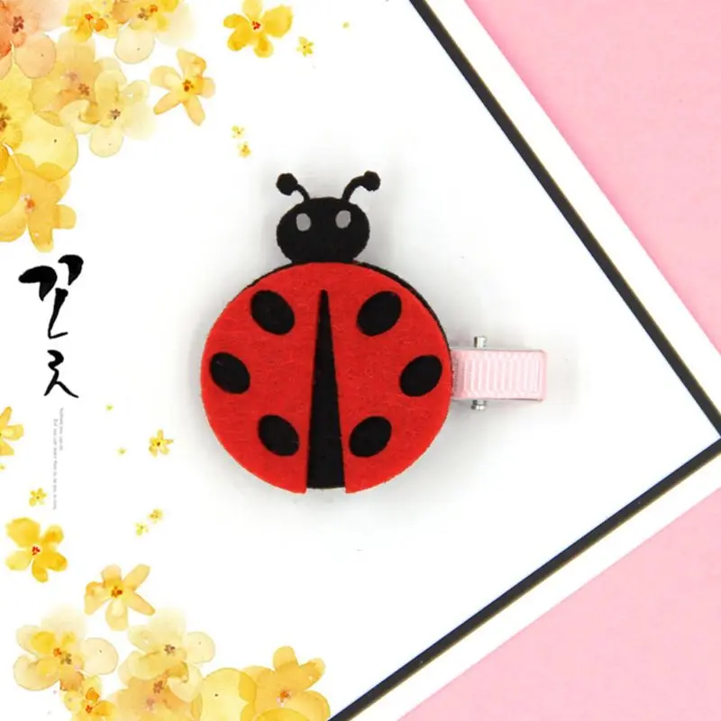 8 шт./компл. красочные божья коровка заколки войлочную ткань фестиваль заколки на волосы для вечеринки Головные уборы C6UD