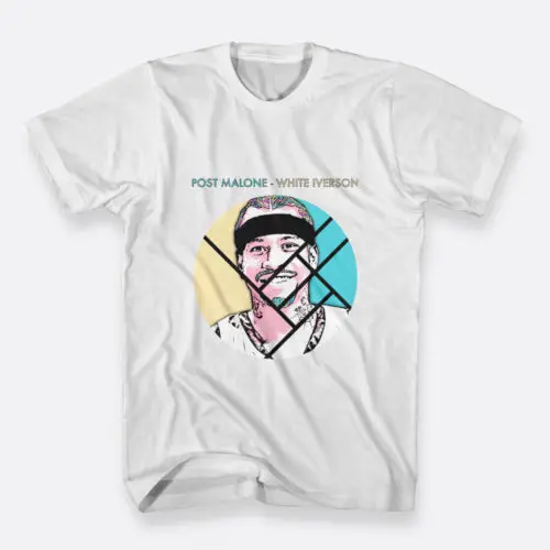 Мужские хлопковые футболки в стиле хип-хоп Post Malone белые с S-3XL Новое поступление 2019