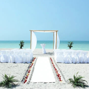 

Romatic purple beach theme wedding decoration favor organza chair sash Swag fabric satin chair tie paper lantern red rose petals