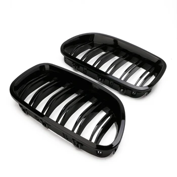

Gloss Black Kidney Grill Racing Grille Dual Line For BMW F10 F11 F18 5 Series M5 K1KE
