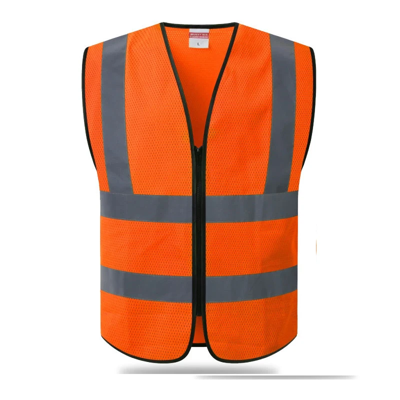 Safety Vest Customize Class 2 Visibility Reflective with Zipper Construction Security Climbing Traffic Engine Vests