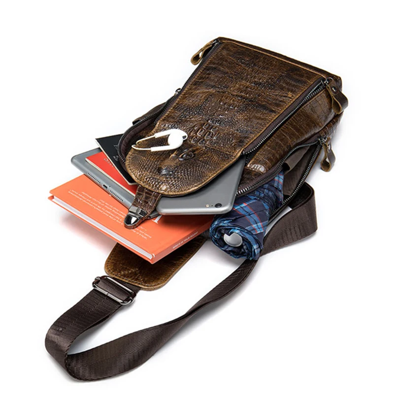 MVA сумка из кожи аллигатора, мужская сумка из натуральной кожи на плечо/сумки через плечо для мужчин, нагрудная сумка с узором «крокодиловая кожа», сумки на ремне, Мужская нагрудная сумка