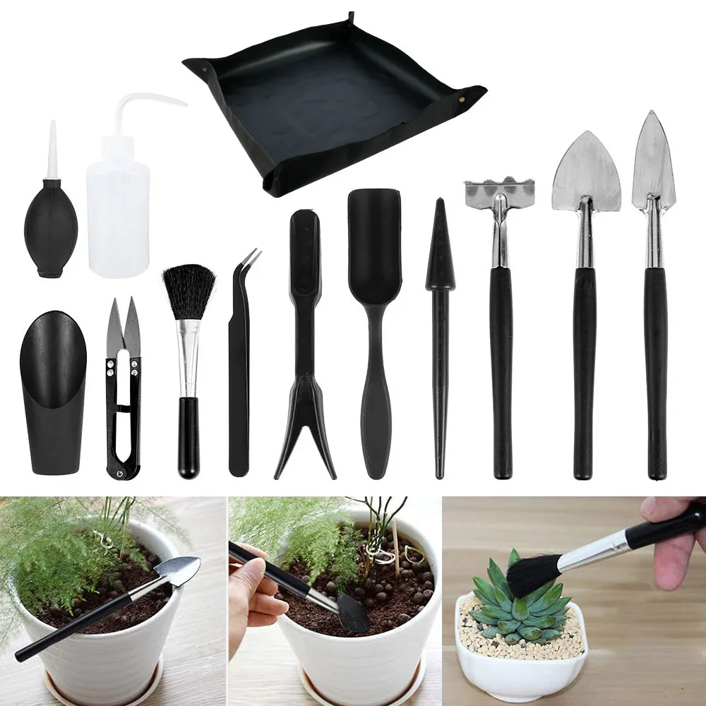 4Pcs/Set Mini Hand Succulent Transplanting Garden Planting Bucket Shovel Tools 