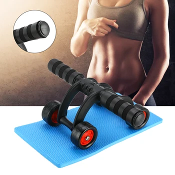 

Muscle Trainer Abdominal Wheel AB Roller With Mat Abdominal for Waist and Abdomen Exercise Fitness Equipment Power Roller