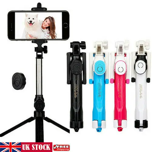 

UK Extendable Tripod Bluetooth Remote Shutter Selfie Stick For Mobile Phone