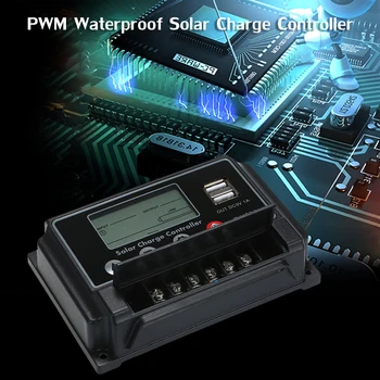 

Hot New 10A 12V 24V Digital Display Solar Charge Controller Dual USB Pwm Waterproof Dustproof Solar Charging Controller