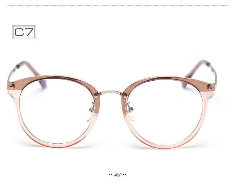 KEHU новая круглая оправа кошачий глаз женщина плоское зеркало модные очки рамка может быть оснащена близорукостью KH320