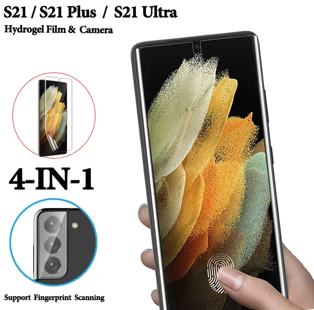 S21 Ultra Case Screenprotector Voor Samsung S21 Ultra Hydrogel Film S21 Plus S 21 Camera Protector Galaxy S21 Ultra Zachte Glas S21 Ultra Screen Protector S21 Plus Samsung Galaxy S21 Ultra Phone