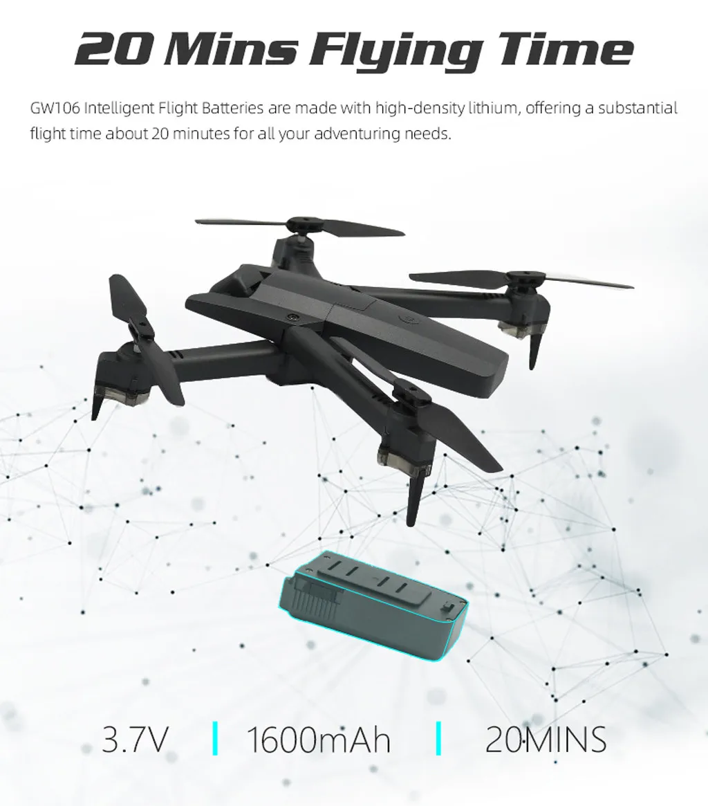 Lanbird мини Радиоуправляемый Дрон с камерой Gw106 Wifi Fpv 720 p/1080 p камера без головы складной Квадрокоптер долгое время полета подарок для мальчиков Wy4