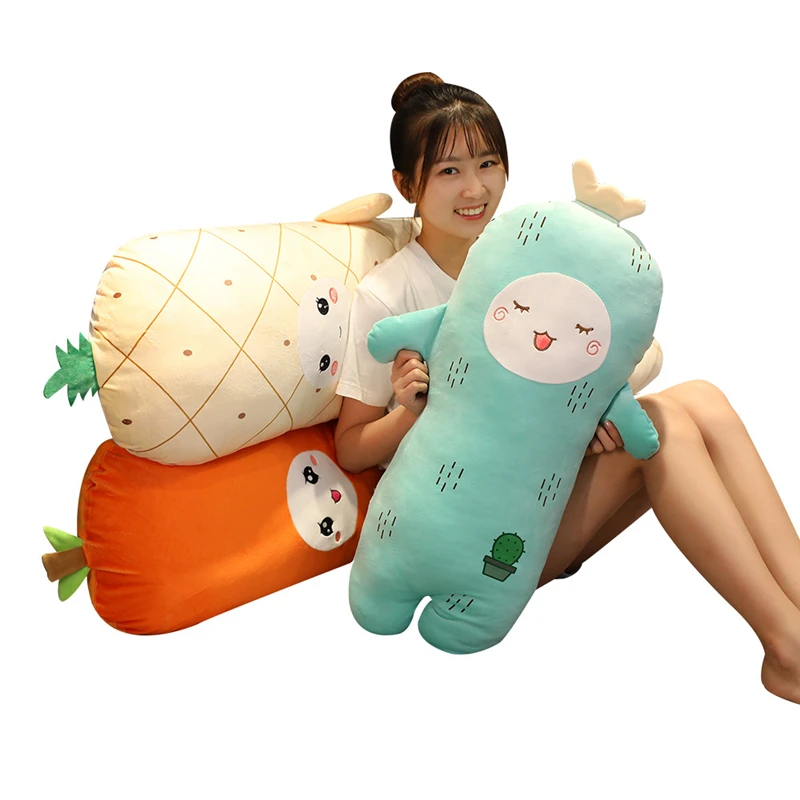 

70/100/140CM Fruit Pillow Cushion Plush Fruit Pad Pillow Chair Sofa Pillow Doll Bed Sleeping Long Pillow Girls Birthday Present