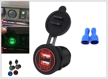 

4.2A car accessories charger universal 2 port USB with LED indicator for Honda Everus Clarity Civic Accord Urban