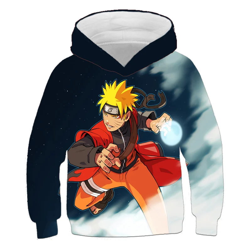 

Naruto Sweatshirt Children Clothing Japanese Anime Clothes Boys Hoodie Sasuke Funny Cartoon Harajuku Cool Streetwear Teen Tops