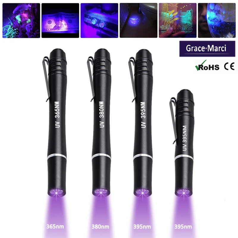 Op Verkoop Portable Mini Uv Pen Licht Ultra Violet Led Pen Zaklamp