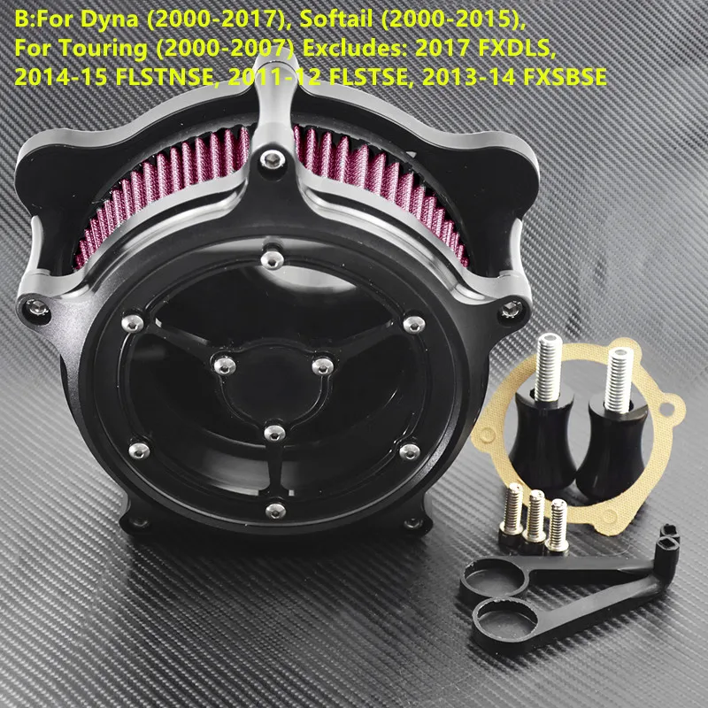 Мотоцикл воздухоочиститель Впускной системы фильтр для Harley Touring-up XL Sportster 91-17 13-14 FXSB FXSBSE 13-14 Touring 00-07 - Цвет: Red B