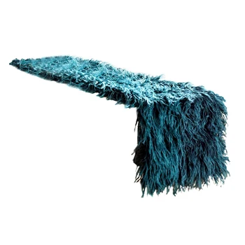 

Hotel Banquet Flag Modern Luxury Table Runner European Style Wedding Party Faux Fur Home Decor Dining Fluffy Solid Living Room