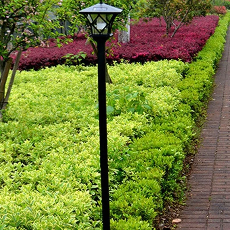 Lámpara LED alimentada por energía Solar, farol tradicional de 1,5 M para decoración de jardín