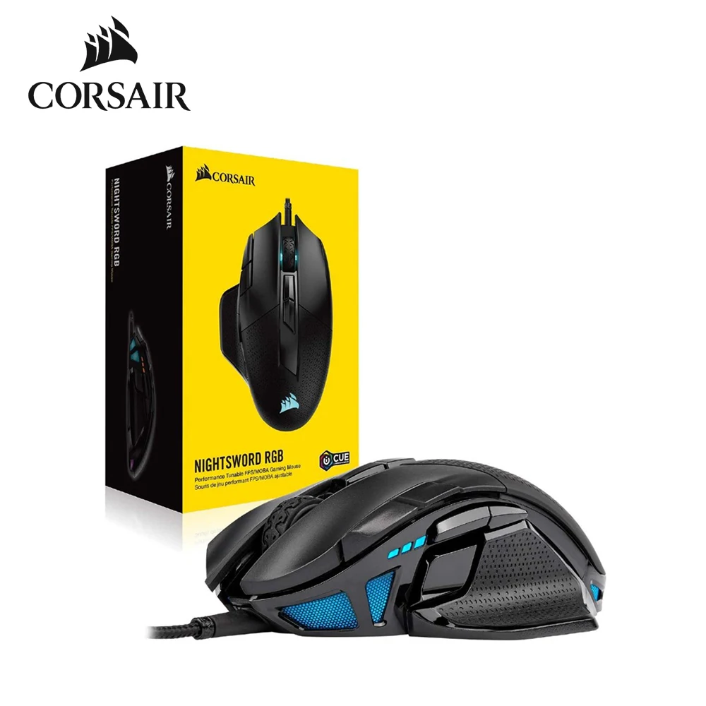 CORSAIR NIGHTSWORD RGB производительность настраиваемая FPS/MOBA игровая мышь черный с