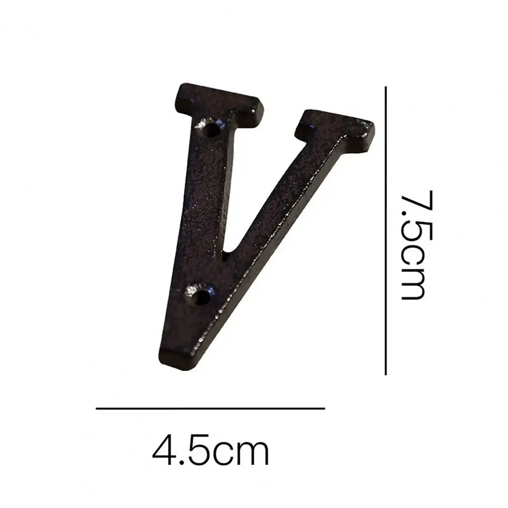 Metal Letter Decoration Retro Style Groceries Cast Iron Metal DIY House Doorplate Letter Symbol