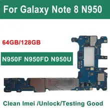 

Good Motherboard For Samsung Galaxy Note 8 N950F N950F/DS N950FD N950U 64GB 128GB Mainboard Unlock knox 0 * 0