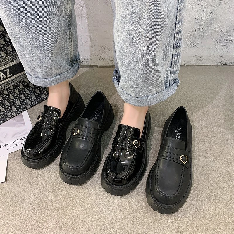 Zapatos básicos de diseñador Oxford para mujer, mocasines de cuero de alta calidad, planos, con hebilla de informales, talla grande|Zapatos de tacón de mujer| - AliExpress