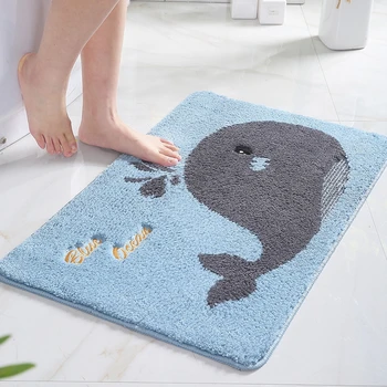 

Cartoon Children Bedroom Carpet Floor Mat Home Entrance Doormat Kitchen Bathroom Toilet Soft Water Absorption Anti-Slip Bath Rug