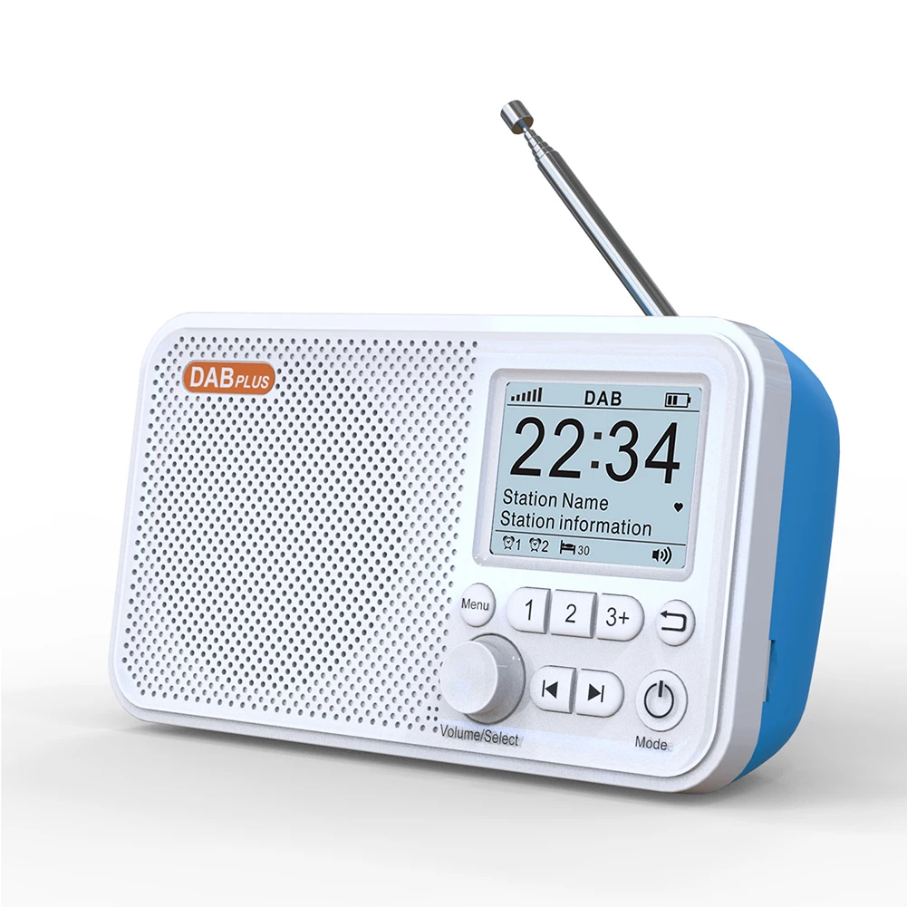 Radio Digital portátil DAB/DAB + FM, altavoz LED, Mini Radio FM,  reproductor de música MP3, antena telescópica, reproductor Multimedia con  manos libres