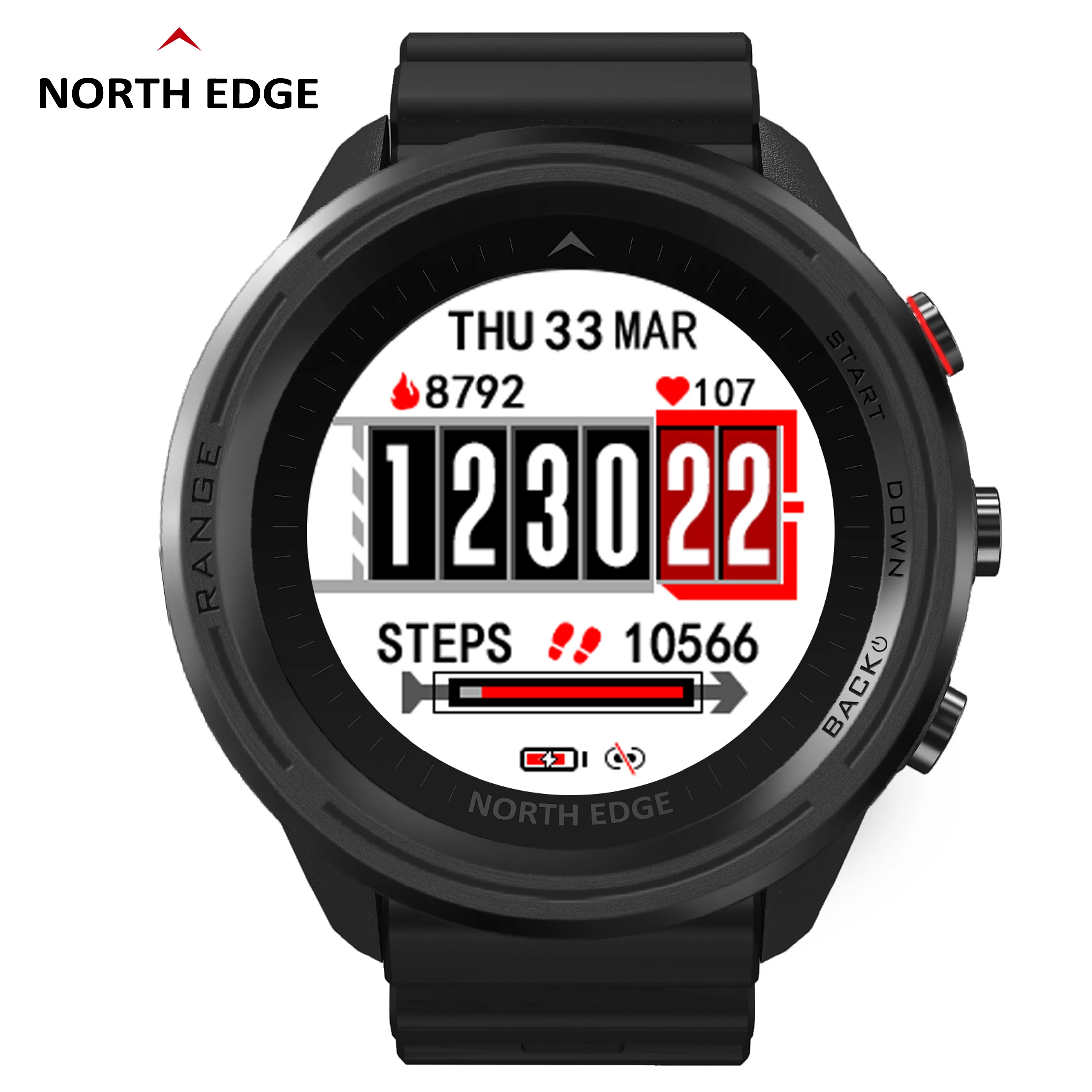 Relógio do esporte north edge funções automáticas relógios de pulso militar 50m à prova dwaterproof água relógio de natação relógios à prova de choque masculino digital reloj