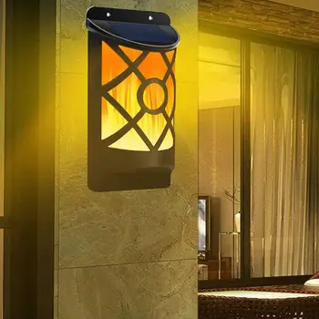 

Solar Sensor Flame Wall Light Outdoor Lawn Street ABS LED Light Waterproof Flickering Lamp Super Brightness Lampara Pared