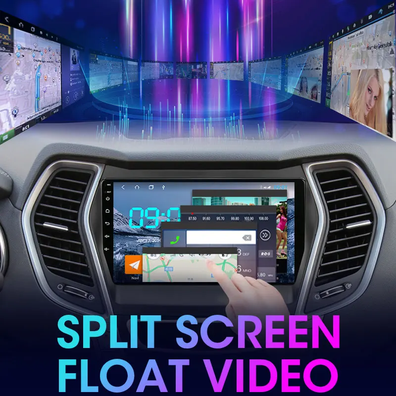Android10.0 Car Radio for Hyundai Santa Fe 3 2013-2017 RDS DSP 4G ENT WIFI Auto Audio 2 Din IPS 4G+64G Navigation GPS Head Unit