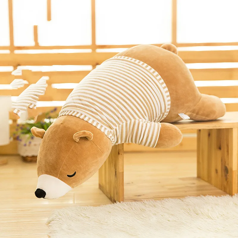 Hot Sale New Short Plush Down Cotton Cute Polar Bear Plush Toy Creative Pillow Polar Bear Doll Children Birthday Gift