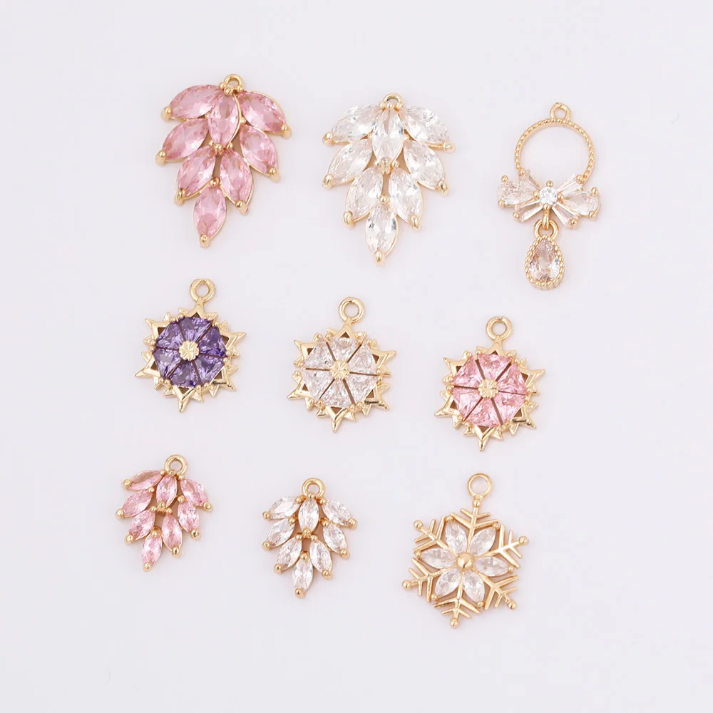 

WHSOK 20Pcs Jewelry Accessories/DIY Making/Earring Part/Pendants For Necklace/CZ Charms/Hand Made/Jewelry Findings & Components