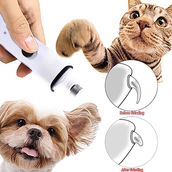 

Finether Professional Pet Dog Cat Nail Trimmer Grooming Tool Grinder Electric Clipper Kit Portable Pet Nailclipper 3 Grind Ports