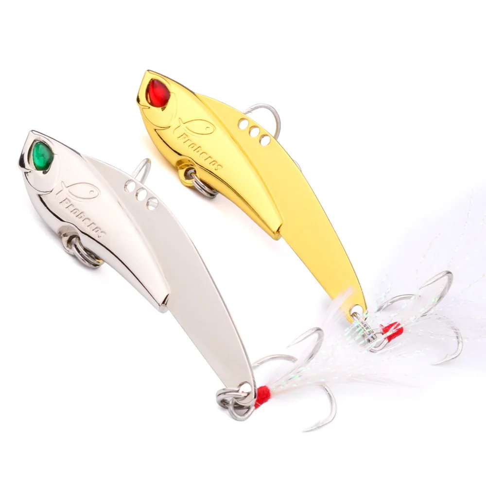 

Fishing Lures Spoon For Pike 62mm 11g Silver/Gold Color With Treble Hook Spoon Wobble Metal Hard Bait Vib Lures For Fishing