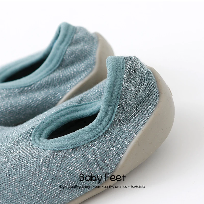 Unisex Toddler First Walker Baby Shoes First Shoes Baby Walkers Baby Girl Kids Soft Rubber Sole Baby Shoe Knit Booties Anti-slip